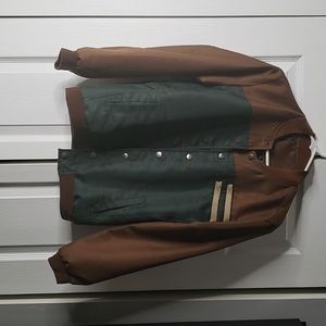Green and brown jacket